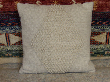 Handwoven accent pillow cover, detail view