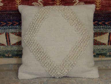 Handwoven accent pillow cover, detail view