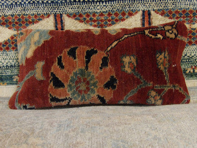 Handwoven accent pillow cover, detail view