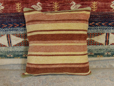 Handwoven accent pillow cover, detail view