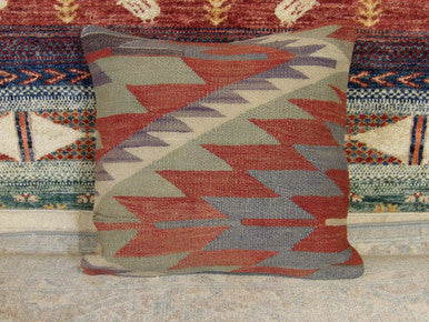 Handwoven accent pillow cover, detail view