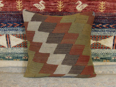 Handwoven accent pillow cover, detail view