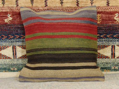 Handwoven accent pillow cover, detail view