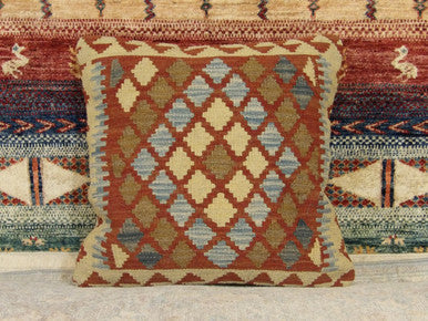 Handwoven accent pillow cover, detail view