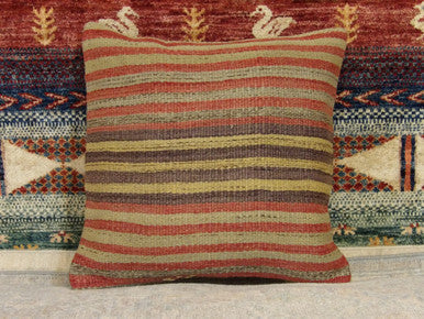 Handwoven accent pillow cover, detail view