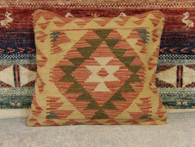 Handwoven accent pillow cover, detail view