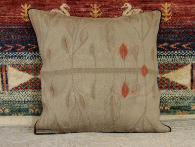 Handwoven accent pillow cover, detail view