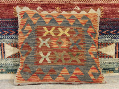 Handwoven accent pillow cover, detail view