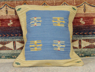 Handwoven accent pillow cover, detail view