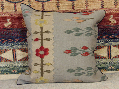Handwoven accent pillow cover, detail view