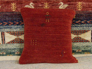 Handwoven accent pillow cover, detail view
