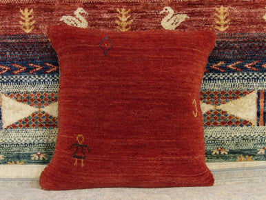 Handwoven accent pillow cover, detail view