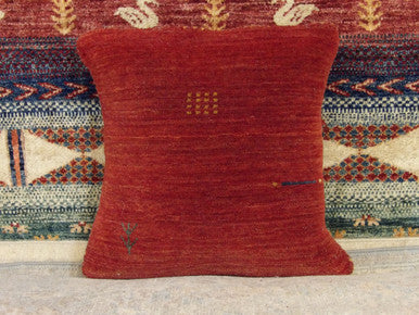 Handwoven accent pillow cover, detail view