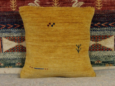 Handwoven accent pillow cover, detail view