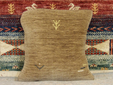Handwoven accent pillow cover, detail view