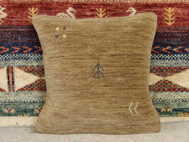 Handwoven accent pillow cover, detail view