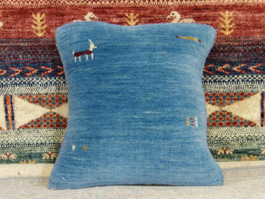 Handwoven accent pillow cover, detail view