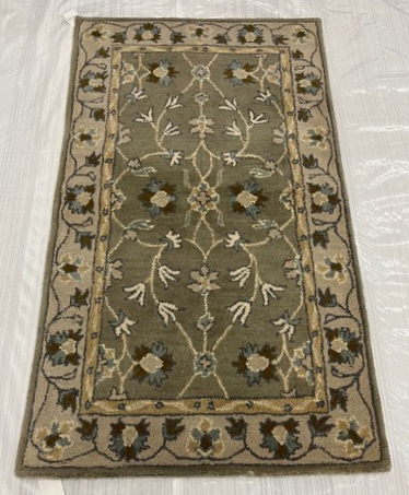 Traditional Wool Hand Knotted Rug Grey 3x5  -EB-04