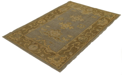 Vintage Oushak  3' x 5'  Hand-knotted Rug - r-1