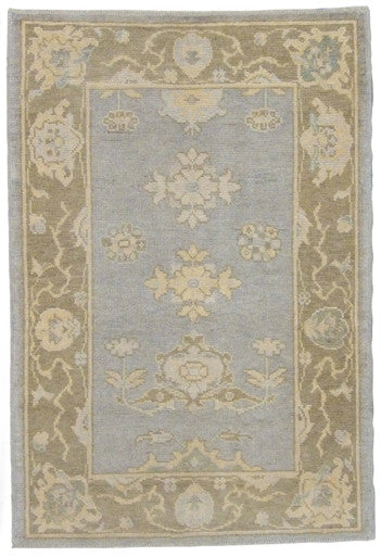 Vintage Oushak  3' x 5'  Hand-knotted Rug - r-1