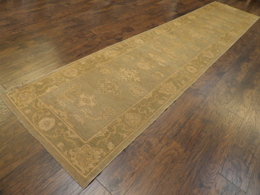 Turkish Vintage Oushak 4'0"x16'0" Hand-knotted Rug -ROBIN-3