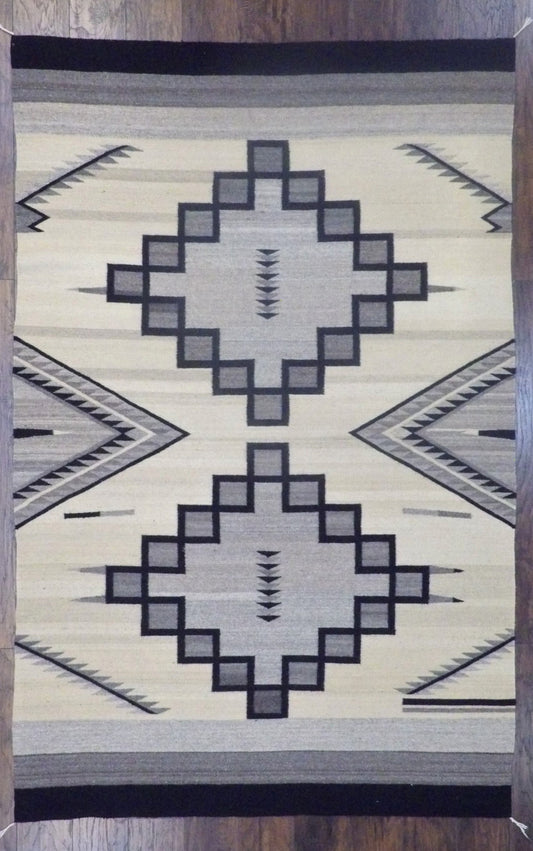 American Indian Flat Weave Durry 6'0"x9'0" Hand-knotted Rug- robin-5
