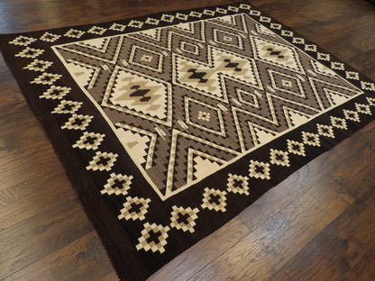 Tribal Navajo American Indian Tribe Rug 7'0"x9'0" Hand-knotted Rug -ROBIN-6