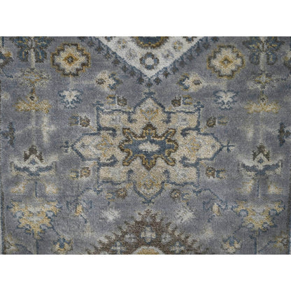 Heriz Wool Hand Knotted Rug Grey White 2.8X20.0 -O010028