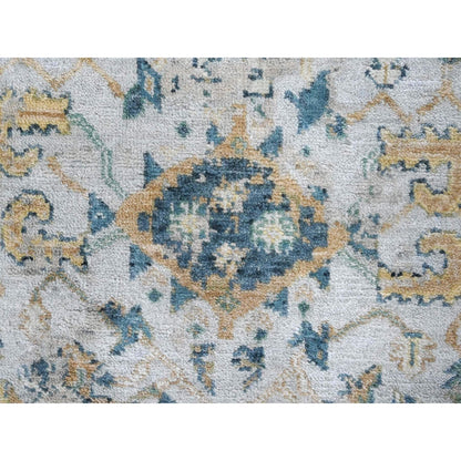 Heriz Wool Hand Knotted Rug Grey Aegean Blue 3.0X4.10 -O010034