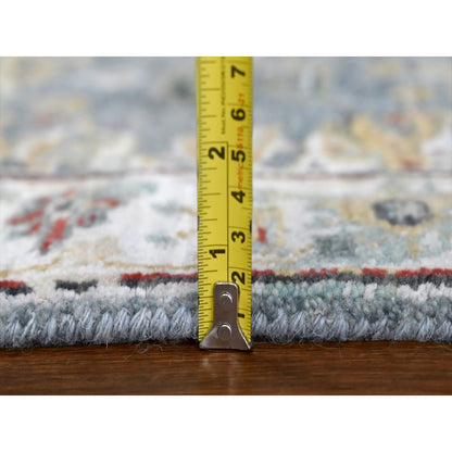 Heriz Wool Hand Knotted Rug Blue White 2.0X3.0 -O010037