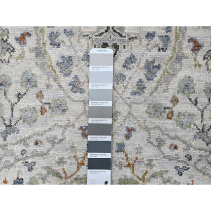 Oushak And Peshawar Wool Hand Knotted Rug Grey Gray 2.0X3.0 -O010041