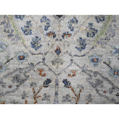Oushak And Peshawar Wool Hand Knotted Rug Grey Gray 2.0X3.0 -O010041