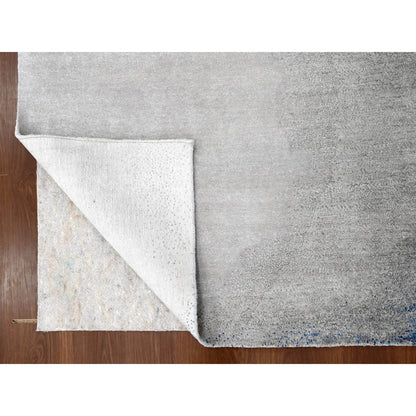 Modern and Contemporary Wool Hand Knotted Rug Blue No Border 9.0X11.10 -O010060