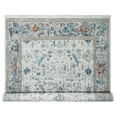 Transitional Wool Hand Knotted Rug Grey Gray 11.10X15.0 -O010061