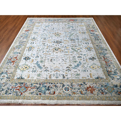 Transitional Wool Hand Knotted Rug Grey Gray 11.10X15.0 -O010061