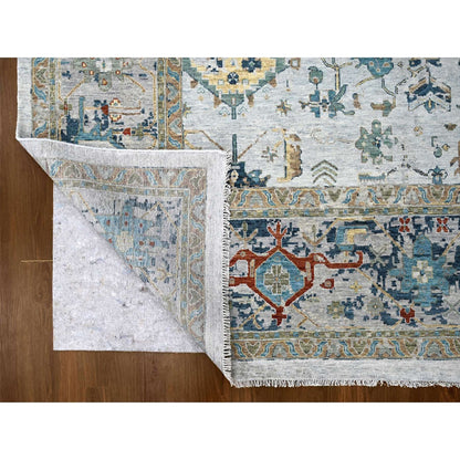 Transitional Wool Hand Knotted Rug Grey Gray 11.10X15.0 -O010061