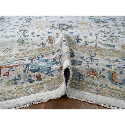 Transitional Wool Hand Knotted Rug Grey Gray 11.10X15.0 -O010061