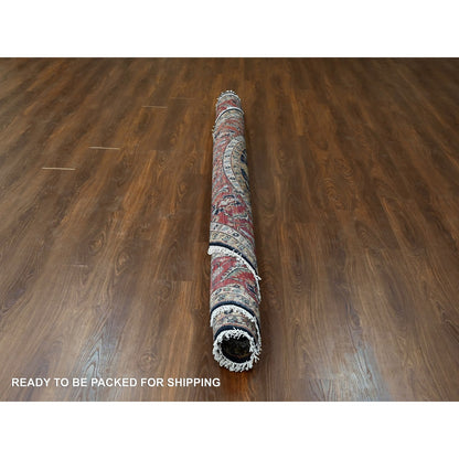 Heriz Wool Hand Knotted Rug Black Red 10.0X10.0 -O010065
