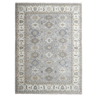 Heriz Wool Hand Knotted Rug Grey Ivory 9.1X12.0 -O010076