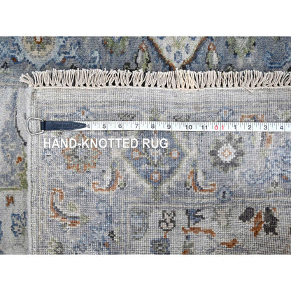 Oushak And Peshawar Wool Hand Knotted Rug Ivory 3.0x4.10 -O010106