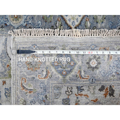 Oushak And Peshawar Wool Hand Knotted Rug Ivory 3.0x4.10 -O010107