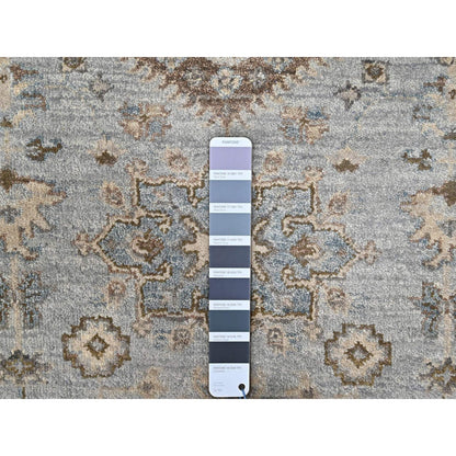 Heriz Wool Hand Knotted Rug Grey 2.9x21.9 -O010111