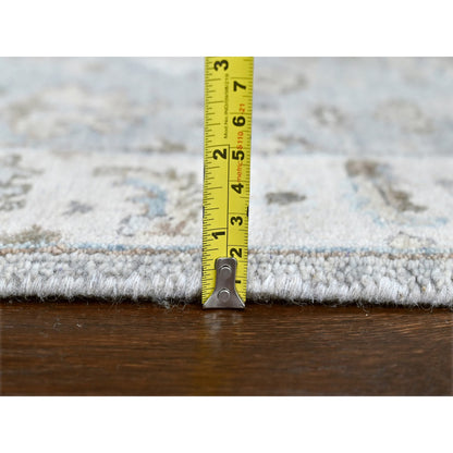 Heriz Wool Hand Knotted Rug Grey 2.9x21.9 -O010111