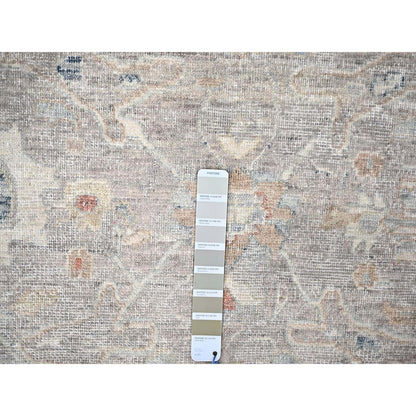 Oushak And Peshawar Wool Hand Knotted Rug Grey 8.11x11.9 -O010127