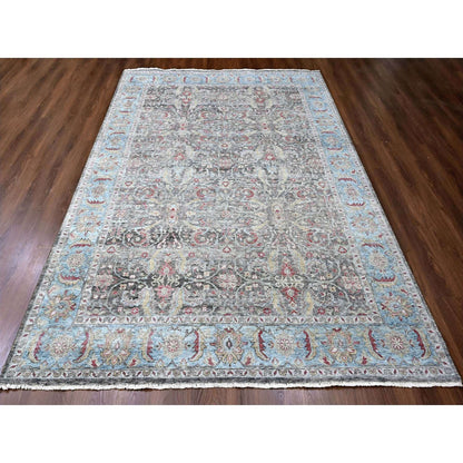 Oushak And Peshawar Wool Hand Knotted Rug Black 8.6x11.5 -O010135