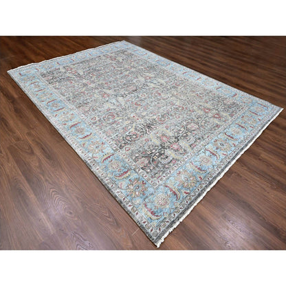 Oushak And Peshawar Wool Hand Knotted Rug Black 8.6x11.5 -O010135