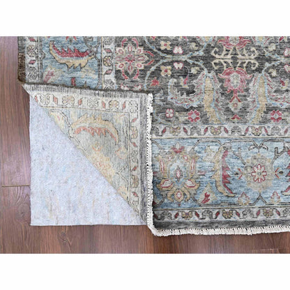 Oushak And Peshawar Wool Hand Knotted Rug Black 8.6x11.5 -O010135