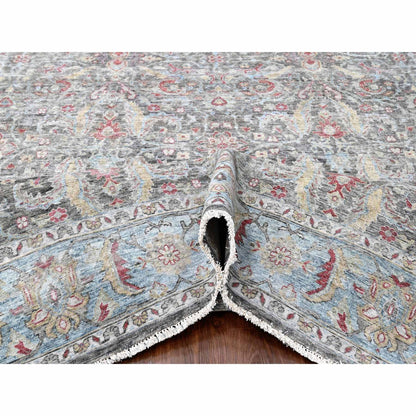 Oushak And Peshawar Wool Hand Knotted Rug Black 8.6x11.5 -O010135