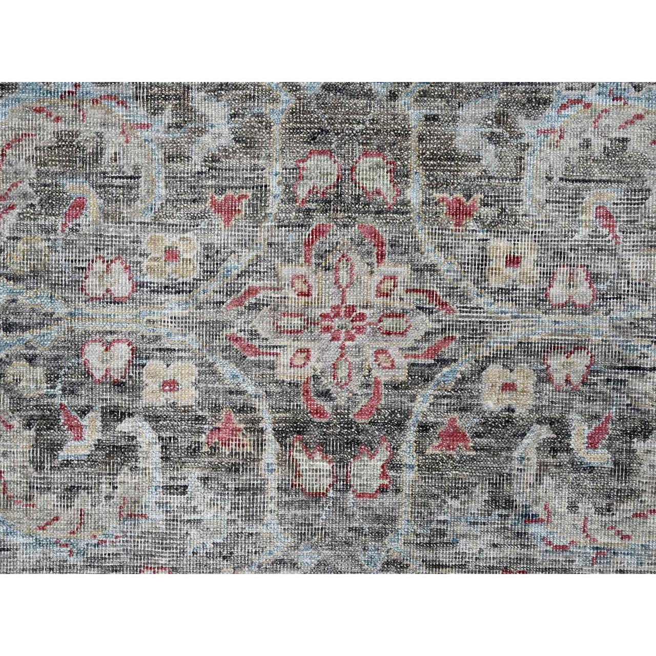 Black 8'6" x 11'5" Oushak And Peshawar Hand knotted Wool Rug - Sku: O010135