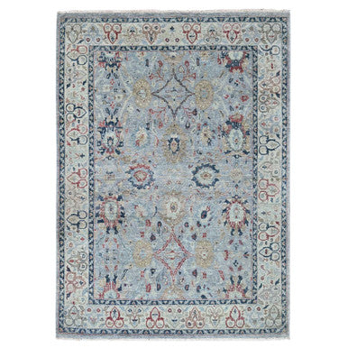 Oushak And Peshawar Wool Hand Knotted Rug Grey 8.2x11.5 -O010138
